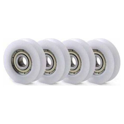 BUNTHAUS 10 PCS U Nylon en Plastique intégré 608 roulements à Billes de Gorge 8 30 10mm Poulie de Guidage (1/4)