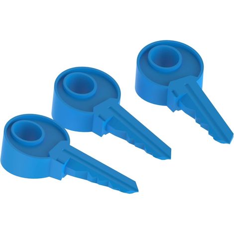 Fermaporta in silicone colorato per porte di casa - Maniglia paraurti per evitare danni alle pareti - 3 pezzi - Azzurro (1/5)