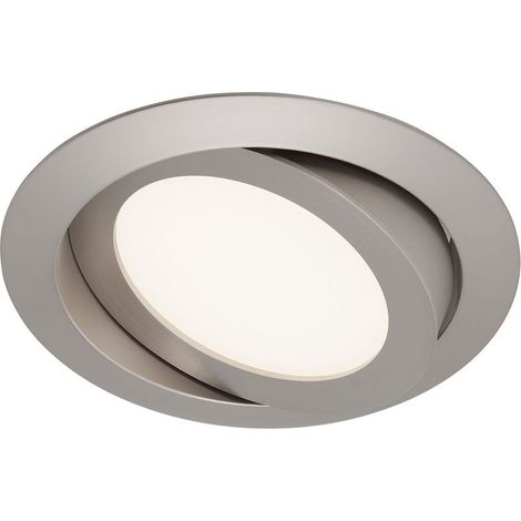 LED Einbauleuchte, Ø 14 cm, 6,4 W, Matt-Nickel, Briloner Leuchten