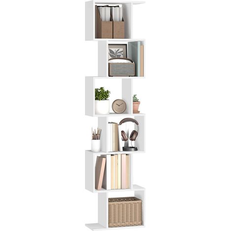 Bibliothèque, Étagère à 6 Niveaux, Meuble de Rangement (1/5)