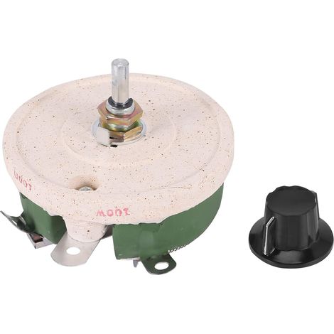 Reóstato rotatorio de 100 W y 100 ohmios con bobinado cerámico (1/5)
