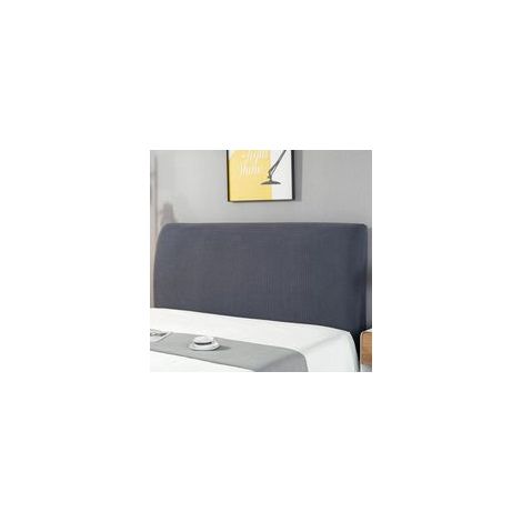 Couvre-tête de lit - Gris métallisé - 2,0 m (convient aux têtes de lit de 1,9 à 2,1 m) (1/5)