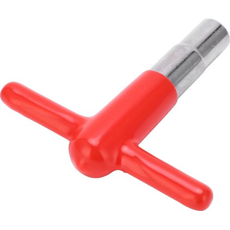 4 Clés de Réglage pour Batterie en Acier Inoxydable - Poignée Ergonomique en T avec Revêtement Antidérapant Rouge - Lot de 4 Pièces (1/5)