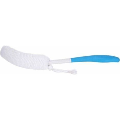 Brosse de Bain Manche Long Incurvé Éponge Douce Nettoyage du Corps Brosses de Douche Exfoliantes Brosse pour le Dos Exfolie le Corps,blue.38cm (1/5)