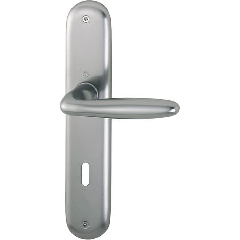 HOPPE® Drückergarnitur mit Langschild Verona 1510/273P, Aluminium, 2962991 (1/2)