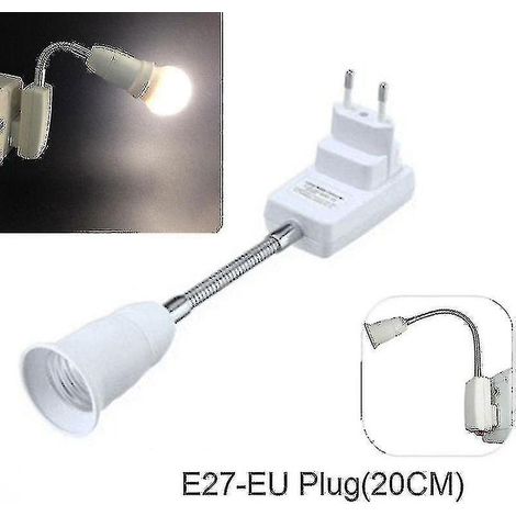 Adaptador de enchufe europeo E27 con interruptor de encendido/apagado para bombilla, iluminación multidireccional Cy-hao (1/3)