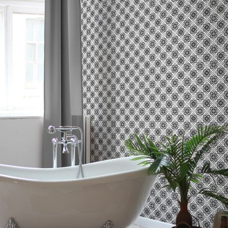 Sticker Mural Carrelage adhésif Cuisine Salle de Bain - 60 STICKERS CARREAUX DE CIMENT AZULEJOS ELVIRINE - 60stickers20x20cm (1/5)