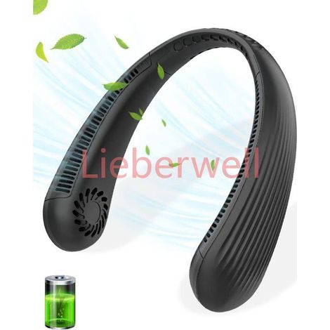 JZSH,Ventilateur portable , Venti tour de cou 360°, USB, 3 vitesses, mains libres, bureau/extérieur/travail (1/5)