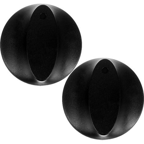 Boutons de commande minuterie en plastique noir (2 pièces) (1/5)
