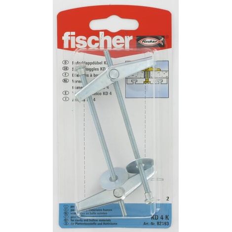 Fischer – Cheville adaptable 105mm pour béton armé – Charge maximale 100kg – Lot de 2 pièces – Fixation robuste et fiable