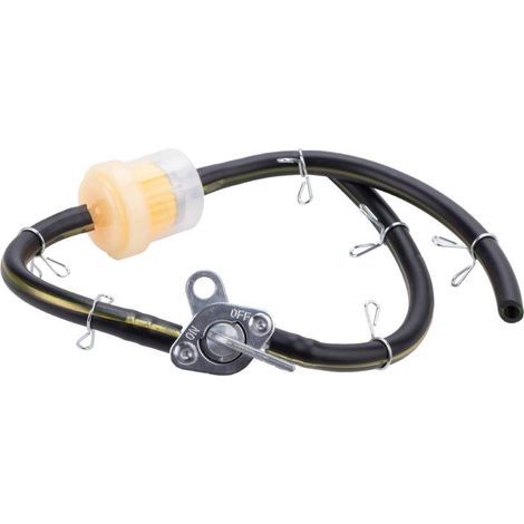 Robinet de réservoir de carburant universel 6 mm en ligne, filtre, robinet, interrupteur, vanne d'arrêt pour Baja BA150 150cc ATV X15 X18 X22 Nini Pocket Bike ATV Dirt Bike, cyclomoteur 50cc 70cc 90cc (1/4)