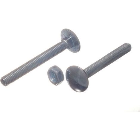 One Stop DIY Lot de 6 boulons carrés M8 8 x 40 mm avec écrous hexagonaux BZP
