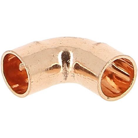 Raccord cuivre coudé 90 degrés à souder - Femelle petit rayon - Diamètre 10 mm