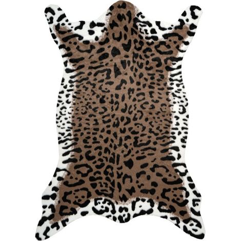 Tapis Imitation Peau de Léopard "Desert" 160x230cm Marron & Blanc (1/4)