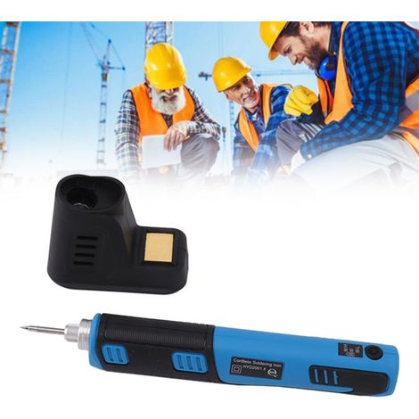 Kit de fer à souder portable sans fil, fer à souder sans fil avec batterie Li-ion rechargeable, bleu (1/5)