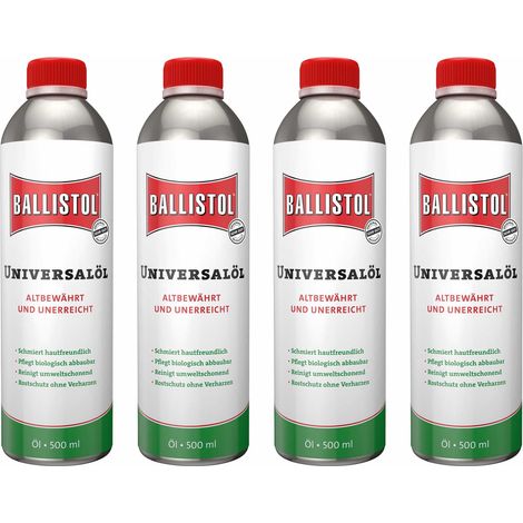 Huile universelle BALLISTOL, 500 ml, 4 pièces