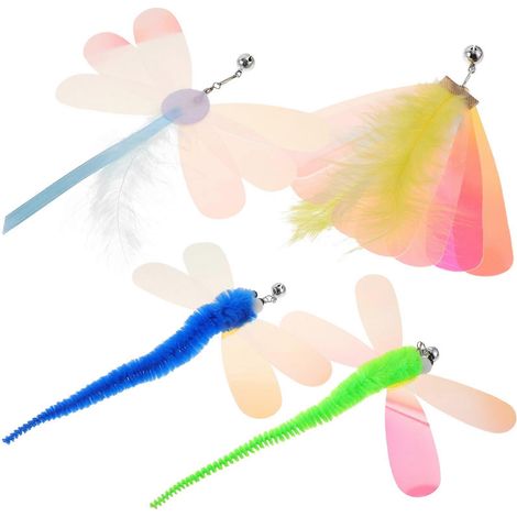 Baguette de jeu pour chat, jouet de rechange aux couleurs vives, lot de 8, pour satisfaire la curiosité de votre animal. (1/5)