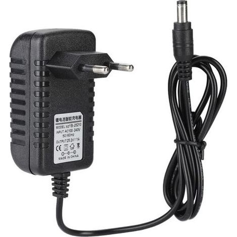 25,2 V/1 A Schnelllade-Netzteil für Lithium-Ionen-Akkus, 100–240 V Eingang, mehrstufiger Schutz, EU-Stecker (1/5)