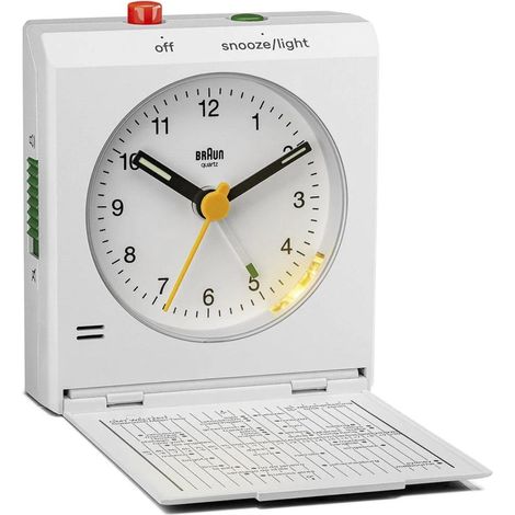 Braun BC 05 W Sveglia Bianca Design Compatto Moderno