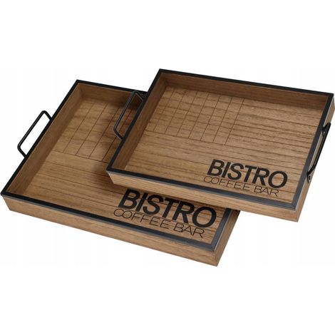 No-name Bistro Servierplatte MDF und Eisen elegant