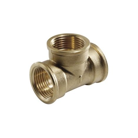 TEE 90 UGUALE OTTONE FILETTATO - 1/2 ''