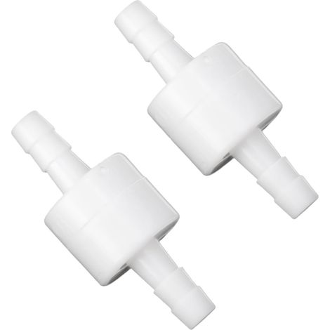 2pcs 6mm Sens Unique Ligne Clapet Anti-Retour PP Non Retour Barb Tuyau Droit Anti-Retour Clapets Résistant Ozone pour Carburant Gaz Huile Eau Air Auto Utilisation (1/5)