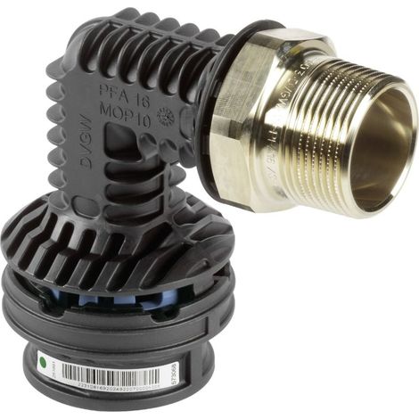Viega Geopress K Gas Übergangsbogen 90 Grad mit SC-Contur 9714TW, d. 32mm x R 1 1/2", Kunststoff (1/3)