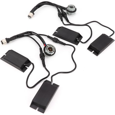 Pack LED Voiture 12V Anti-Clignotement Double Résistance Décodeur Amovible pour Ampoules 2 Couleurs ou 3 Couleurs, Conception Détachable (1/5)