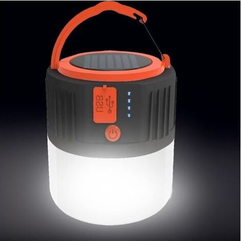 Lampe de camping solaire - Rechargeable par USB LED Lanterne de camping portable Lampe de jardin de sécurité étanche (1/4)