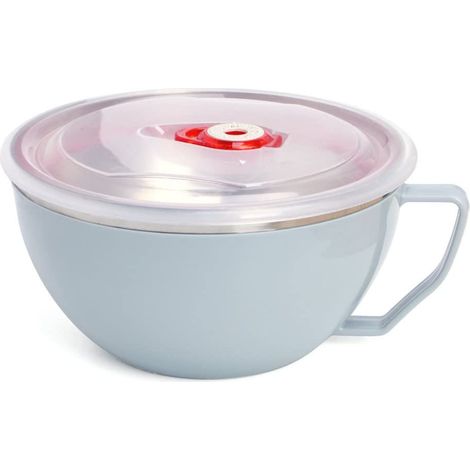 Bol En Acier Inoxydable - Pour Riz Nouilles Soupe - Avec Couvercle Et Ventilation - 1 Unité (1/5)