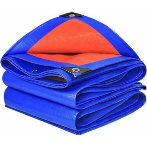 Waterproof tarpaulin, garden tarpaulin with aluminum eyelets, woven tarpaulin, protective tarpaulin, boat tarpaulin, wood tarpaulin (2m5m) (1/4)