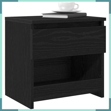 862574 Cabinet de chevet Chêne noir 40 x 30 x 39 cm Bois d'ingénierie (1/5)