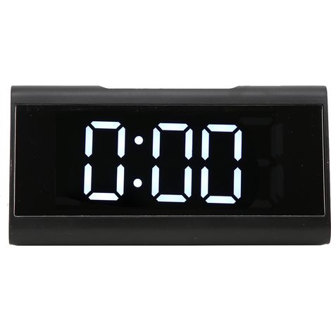 Réveil miroir LED numérique silencieux et lumineux noir avec câble USB pour enfants et adultes, idéal pour la chambre, le bureau, la maison ou l'école (blanc). (1/5)