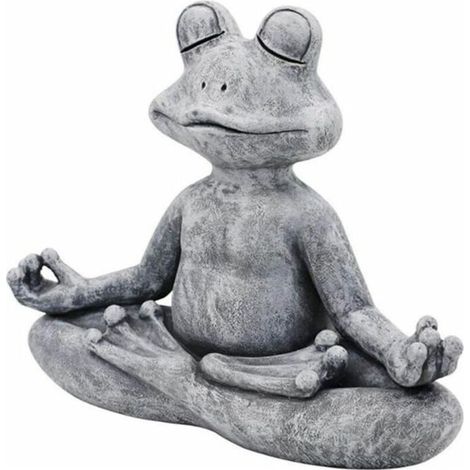Meditationsfrosch-Statue aus Bronze – Dekoration für drinnen und draußen – Handplattierte Oberfläche – Vintage-Stil (1/4)