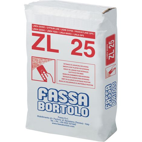 Rasante Bianco ZL 25 Fassa per lisciatura Interna a base di calce cemento 25 Kg