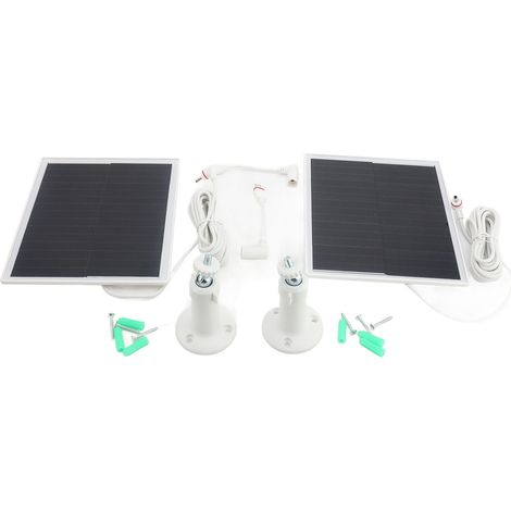 Batteria a pannello solare da 6 W per telecamera di sicurezza, kit pannello solare da 5 V con batteria, pannelli solari impermeabili IP66 con cavo da 3 metri. (1/2)