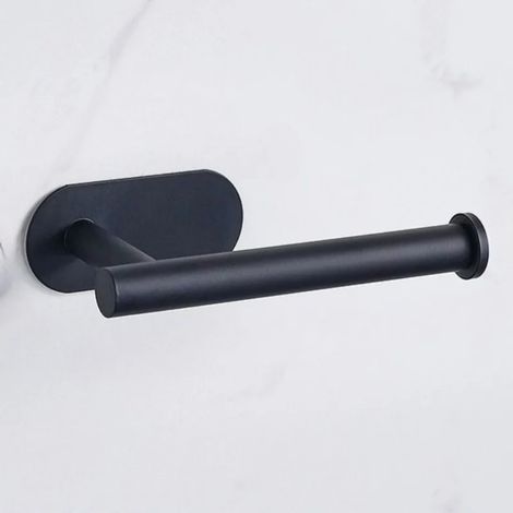 (noir-court) Porte-essuie-tout adhésif pour la cuisine, distributeur de papier toilette, rangement pour armoire, porte-serviettes, accessoires de salle de bain (1/5)