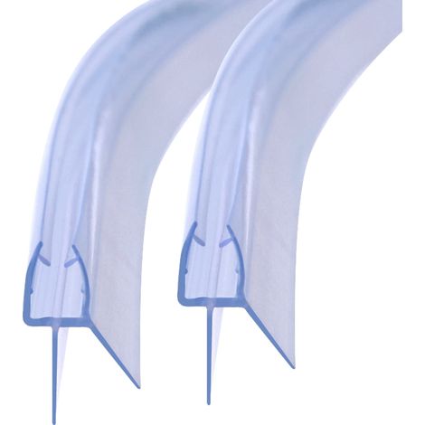 Joint de douche pré-courbé - 2 x 40 cm - Quart de cercle - Épaisseur du verre : 5/6 mm - Joint de rechange incurvé - Pour cabine de douche - Déflecteur d'eau - Protection anti-éclaboussures (1/5)
