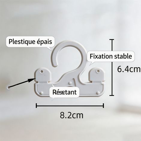 Crochets renforcés pour sac déshumidificateur, 8,2 x 6,4 cm, lot de 12, sac déshumidificateur non inclus - 12 (1/5)