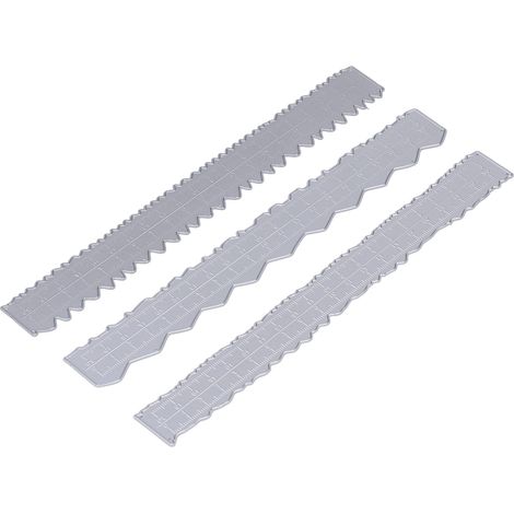 Règle en acier carbone à bords irréguliers pour gaufrage créatif, outil de décoration pour scrapbooking et cartes DIY (1/5)