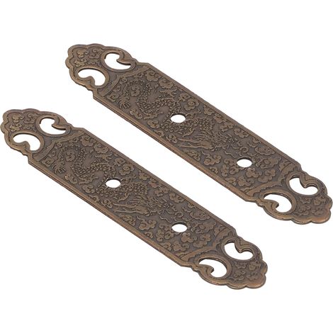 Poignée de porte en laiton antique, motif raffiné, accessoire pour armoire et dressing. (1/5)