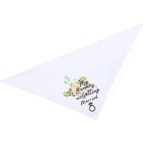 Collar de saliva para mascotas a la moda con 2 baberos blancos para perros para bodas (1/5)
