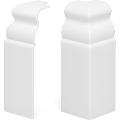 Coin d'angle extérieur pour plinthe Hamburger 80 mm