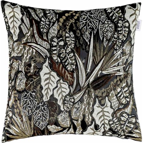 SCHÖNER WOHNEN Housse de coussin décoratif GIARDINO - 1 pièce 45x45 cm, anthracite (1/5)