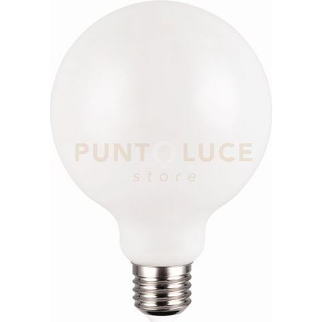 LAMPADINA ATTACCO E27 SFERA BIANCA DIMMERABILE CON INTERRUTTORE D. 9,5CM 9W · 1055lm, 3000K