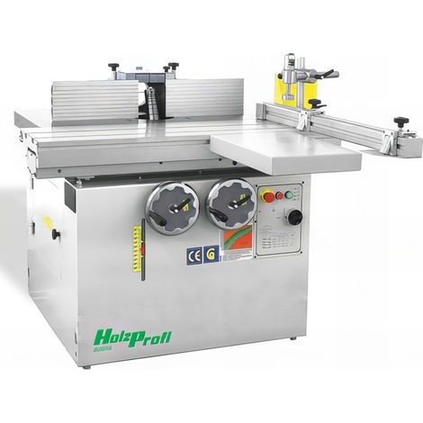 Toupie à bois 3000 W 230 V – Arbre inclinable 45° – 4 vitesses de rotation – Frein électronique – Pour fraisage et profilage précis – Holzprofi - TO1150-MONO
