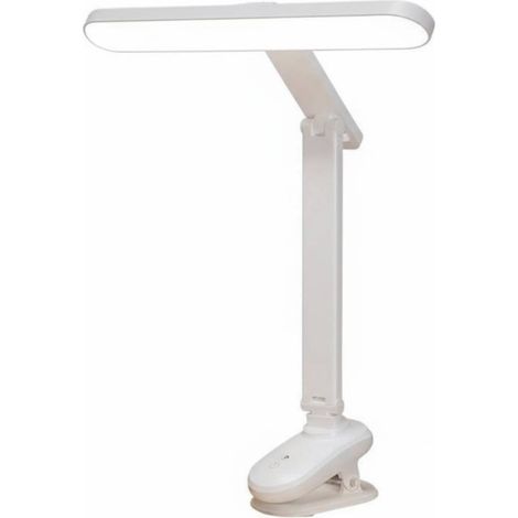 Verstellbare, flimmerfreie LED-Klemmleuchte mit Lesefunktion, Augenschutz, faltbare Schreibtischlampe für Schüler und Schlafzimmer, wiederaufladbar (1/4)