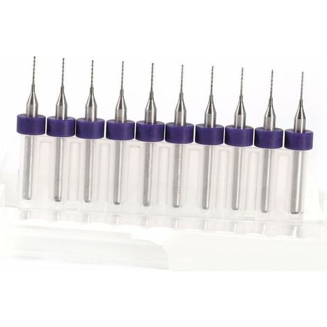 10Pcs Micro Foret Spiral pour Carte de Circuit Imprimé PCB de Précision 0.5mm Accessoires de Perceuse(0.5mm) (1/5)