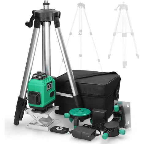 Multifunctional 16 Lines Laser Level Touchscreen 3° Self-leveling Machine Rechargeable Lithium Battery Leveling Tool Omnidirectional Ground Wall Sticker Waterproof Home Improvement Tools Set with Heig (1/4)