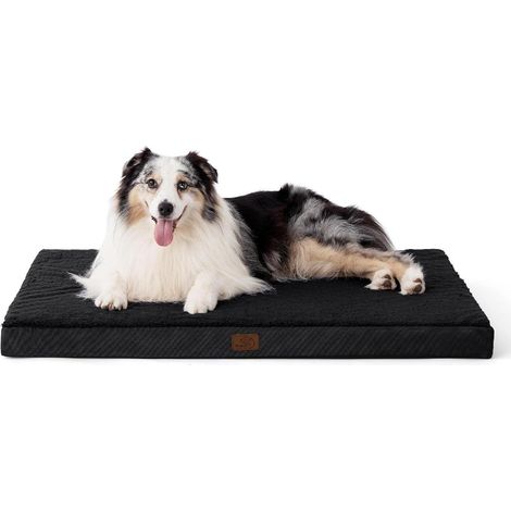Hundebett Orthopädisches Waschbar L 104 x B 74 x H 9 cm Schwarz (1/5)